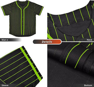 Maillots de baseball performants Tissu technique en polyester Coupe athlétique Conception pour la gestion de l'humidité - Product Image 4