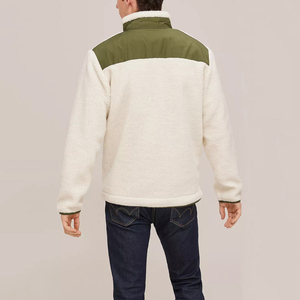 Warm <b>Men</b> <b>Winter</b> Full Zip Soft Sherpa <b>Wool</b> Jacket Outdoor Fashion <b>Coat</b> <b>Men</b> Custom Design Patchwork Camouflage - Product Image 2