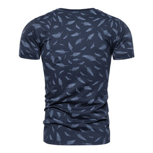 Nueva Camiseta de Verano para Hombre, 100% Algodón, Transpirable, Manga Corta, Corte Regular, Cuello Redondo, Elástica, Poliéster/Algodón, Ropa Casual para Gimnasio - Product Image 5