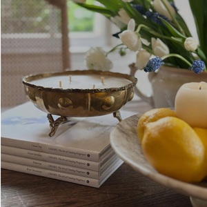 Scented Soy Wax Modern <b>Brass</b> Aluminum Decorative <b>Candle</b> Jar Jars <b>Holder</b> Hotel Smell Fragrance Home Table Decoration Glass - Product Image 4