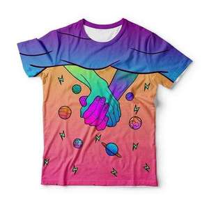 Camiseta de Hombre con Estampado de Pizza de Dibujos Animados, Manga Corta, Cuello Redondo, Estampado Digital, Estilo Casual Urbano, Corte Regular, 100% Poliéster Tejido - Product Image 3