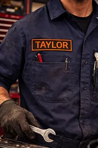 Embroidered Name Tag – Custom Name <b>Patch</b> | Tactical <b>Patch</b> for Iron-<b>On</b>, <b>Sew</b>-<b>On</b> & Velcro <b>Patch</b> for Uniforms - Product Image 3