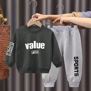 Conjunto Deportivo de Primavera para Niños al por Mayor, Sudadera y Pantalones Deportivos Unisex de Algodón, Conjunto Deportivo Ligero de Primavera para Niños - Product Image 4