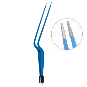 Pinzas Bipolares Neuroquirúrgicas Medasra Instruments ES-123, Tipo Bayoneta Hardy, Anguladas, 21.6 cm, Punta de 1.0 mm, Reutilizables, de Acero Inoxidable - Product Image 1