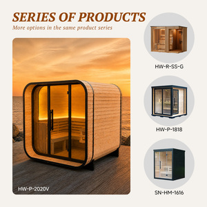 Sauna da Esterno Design Squircle con Facciata in Vetro Completa, Interni Caldi e Luminosi in Pino Termico per Ritiro Invernale in Montagna - Product Image 4