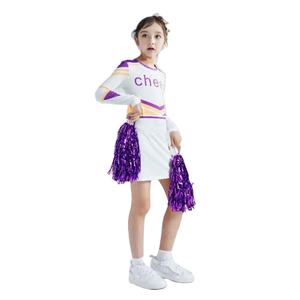 ชุดยูนิฟอร์มทีมเต้นรำเด็กผู้หญิง ผ้ามีความยืดหยุ่นสูง ชุดแสดงโชว์ ชุดกิจกรรมโรงเรียน ชุดเชียร์ลีดเดอร์เด็ก - Product Image 4
