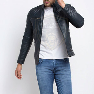 Wholesale <b>Cheap</b> Price Men Leather <b>Jacket</b> Top Manufacturer Premium Quality Men Leather <b>Winter</b> <b>Jacket</b> - Product Image 5