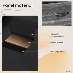 Cómoda de 10 cajones con 6 cajones grandes y 4 pequeños de tela no tejida, superficie de tela catiónica y material de aglomerado. - Product Image 5