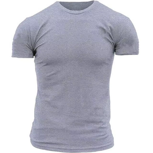 Chemises de sport pour hommes, taille US, logo personnalisé, impression par transfert thermique, séchage rapide, manches courtes, coupe classique, fitness, musculation, 100% coton - Product Image 4