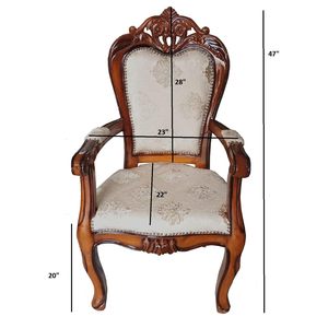 Wooden Royal Chair Teak Wood - Product Image 2