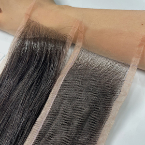 Extensions de Cheveux à Fermeture en Dentelle Remy Cheveux Humains Vietnamiens Doux Soyeux Texture Naturelle Machine à Tisser les Cheveux Double Trame 100g/pièce - Product Image 5