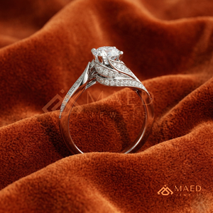 S925 Sterling Silver Round Brilliant Cut <b>CZ</b> Bypass <b>Ring</b> Twisted Pavé Band Swirl Anniversary Wedding <b>Ring</b> - Product Image 3