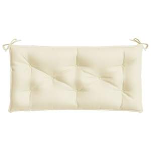 Coussin de banc d'extérieur Foue Niro, crème, tissu Oxford, rectangulaire, coussin de jardin, amovible, lavable, toutes saisons - Product Image 6