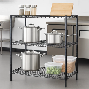 Adjustable Heavy Duty Powder Coated Metal <b>Wire</b> <b>Shelving</b> Corrosion Protection Space Saving Design for Warehouse Storage Racking - Product Image 1