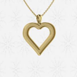 Base de colgante de bisel en blanco de 25mm con forma de corazón, de Oro 18k y Plata 925, para relleno de resina DIY con leche materna y pelo de caballo, accesorios de joyería - Product Image 1