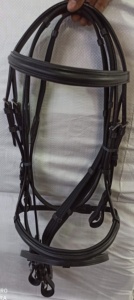 บังเหียนม้าหนังพรีเมียมพร้อมสายบังเหียนแบบเว็บ หัวเข็มขัดสแตนเลส บังเหียนม้าหนังสั่งทำพิเศษพร้อมสายบังเหียน - Product Image 4