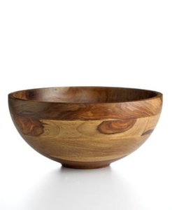 Bol en bois d'acacia moderne, finition naturelle, fait main, élégant, indispensable pour la cuisine et la table à manger - Product Image 4