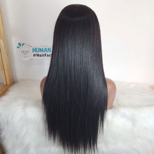 Perruque de cheveux humains lisses de 24 pouces, avec closure HD 4x4 5x5, pour femmes noires, perruque frontale transparente pré-épilée - Product Image 4