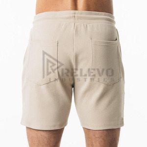 Plain Dyed Custom Breathable Eco-Friendly Knitted Hot Elastic Mid Waist 100% Cotton Knee Length <b>Men's</b> <b>Smart</b> Casual <b>Shorts</b> - Product Image 3