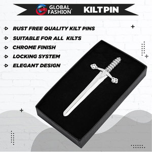 Broches Decorativos, Accesorio Tradicional Irlandés, Espada Bruce de Alta Calidad para Kilt, Suministros de Fábrica para Clanes Escoceses - Product Image 5