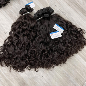 Wholesale Price 100% Vietnamese Human Hair Raw Hair Vendor Natural Wavy Weaving Shining No <b>Tangle</b> No Shedding Ready To Ship - Product Image 1