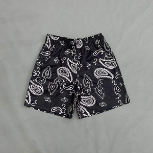 Nuevos pantalones cortos deportivos casuales americanos de lona transpirable con estampado de flor de cachemira, de cintura media, para fitness y baloncesto. - Product Image 5