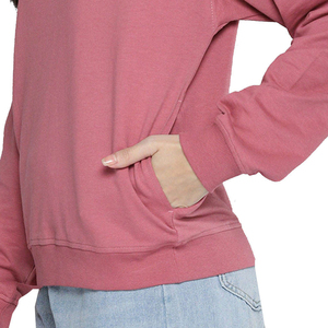 เสื้อฮู้ดดี้โอเวอร์ไซส์สำหรับผู้หญิง สีพื้น สไตล์สตรีทแฟชั่น สำหรับฤดูหนาว พร้อมโลโก้พิมพ์ลาย เสื้อสเวตเตอร์ถักไหมพรมสำหรับฤดูหนาว - Product Image 5