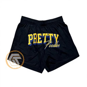 Shorts pour femmes GREEK TREASURES personnalisés en coton molletonné brodé Sigma Gamma Rho, taille haute élastique, respirants et à séchage rapide - Product Image 1