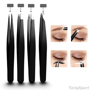 Juego de 7 Pinzas Profesionales para Cejas de Acero Inoxidable, Manicura y Pedicura, Ecológicas, Ligeras, con Logotipo Personalizado para Herramientas de Cabello y Barba - Product Image 6