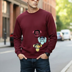 เสื้อฮู้ดผู้ชายสำหรับฤดูหนาว ผ้าฟลีซ แฟชั่นสตรีทแวร์ ดีไซน์ทันสมัย ผลิตจากโพลีเอสเตอร์/คอตตอน ไซส์ใหญ่พิเศษ - Product Image 2