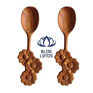 ช้อนไม้ย่อยสลายได้ขนาดเล็ก 5.8 นิ้ว สำหรับน้ำผึ้ง แยม เครื่องปรุงรส ล้างมือเท่านั้น อุปกรณ์ครัว ขายดี - Product Image 1