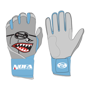 Guantes de Bateo Acolchados de Cuero Negro/Blanco NOFA, Cierre de Hebilla Ambidiestro, Guante de Entrenamiento de Béisbol Unisex para Adultos - Product Image 2