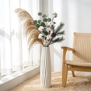 exclusive and Ceramic Vase Unique Style for Pampas Grass & Dried Flowers Birthday Decor Floor Vase for office and home <b>table</b> - Product Image 1