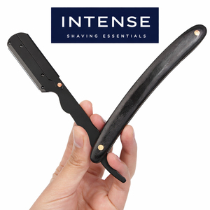 Navaja de Afeitar Clásica de Madera Negra con 60 Cuchillas de un Solo Filo para Hombre - Product Image 3