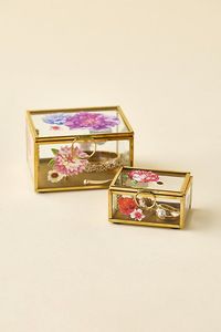 Caja de Joyería Geométrica de Vidrio con Marco de Latón, Exhibidor Pentagonal para Guardar Collares y Anillos, para Uso en el Tocador - Product Image 3