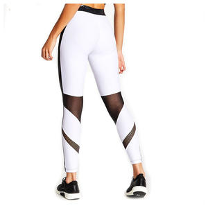 Leggings de sport pour femmes - Logo personnalisé, couleurs unies, motif uni, légers, en spandex/nylon, taille élastique, pantalons de yoga - Product Image 3