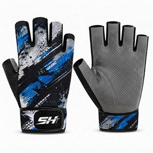 Meilleurs gants de fitness pour hommes, impression par sublimation, demi-doigts, prix de gros abordable, service OEM - Product Image 5
