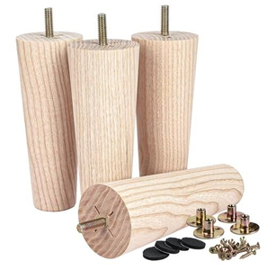 Patas de Sofá de Madera Maciza Estilo Industrial Personalizadas, Patas de Muebles de Madera de Caucho, Fácil Instalación, Resistentes, Premium, para Sala de Estar o Taller - Product Image 3