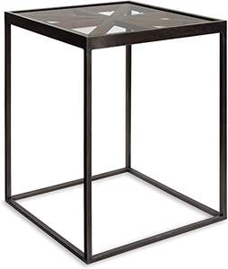 Mesas Auxiliares Apilables Resistentes al por Mayor, Juego de Mesas de Centro de Madera Maciza con Base Metálica Geométrica, Mesas Ocasionales, Mesa de Centro - Product Image 3