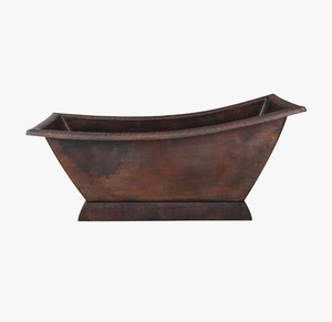อ่างอาบน้ำทองแดงตีลายหรูหรา อ่างอาบน้ำแบบลอยตัวสุดหรู ราคาดีที่สุด - Product Image 2