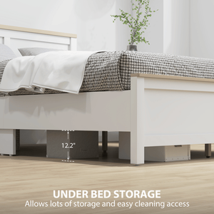 Queen <b>Platform</b> <b>Bed</b> <b>Frame</b> with Headboard and Footboard Elegant <b>Beds</b> Collection - Product Image 5