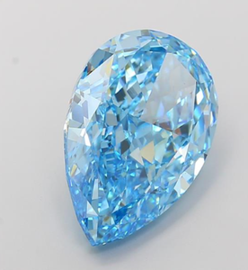 Diamante Cultivado en Laboratorio con Certificación IGI, 15.04 CT, Corte Pera Modificado Brillante, Color Azul Intenso, Claridad VS1, CVD ROYAL GEMS - Product Image 4