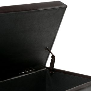 Set di sgabelli e Ottoman alla moda con pouf per caffè marrone Hamilton - Product Image 6