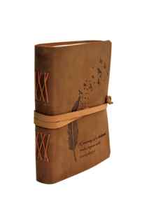 Antiq Feather Design <b>Leather</b> Journal Notebook | Blank Writing <b>Diary</b> for Travel Sketching Office & Gift Luxury Writing Notebook - Product Image 4