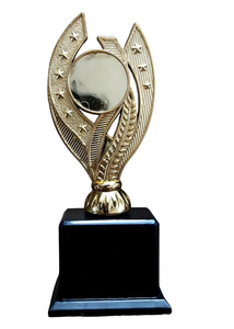 Trofeo Premium Estrella de Oro con Diseño de Hoja de Laurel y Base Negra, Trofeo Decorativo de Reconocimiento para Eventos y Competiciones - Product Image 4