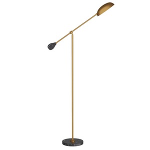 Lampe de sol en bois minimaliste nordique avec abat-jour en tissu neutre pour chambre à coucher - Product Image 3