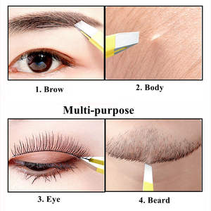 Juego de Pinzas Profesionales Personalizadas de 4 Piezas de Acero Inoxidable con Puntas de Fibra, Pinzas para Cejas Rosadas, Bolsa de Cuero PU ANAAIF - Product Image 6