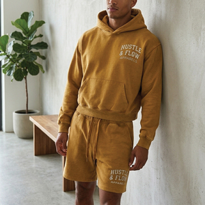 Premium Quality Top Trending Men's Light Weight Hoodie and <b>Shorts</b> <b>Set</b> New Arrival Men Hoodie and <b>Shorts</b> <b>Set</b> - Product Image 2