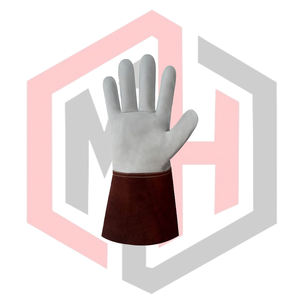 Gants de travail en cuir de vachette, gants de soudage Tig Mig, résistants à la chaleur, protection contre le feu, anti-vibrations, antistatiques - Product Image 2