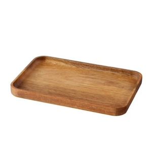 Plateau de service en bois écologique avec poignées, plateau rectangulaire en bois pour table basse, cuisine, plateau décoratif - Product Image 2